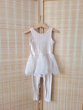 ZARA Ribbed Tutu Romper - Sleeveless